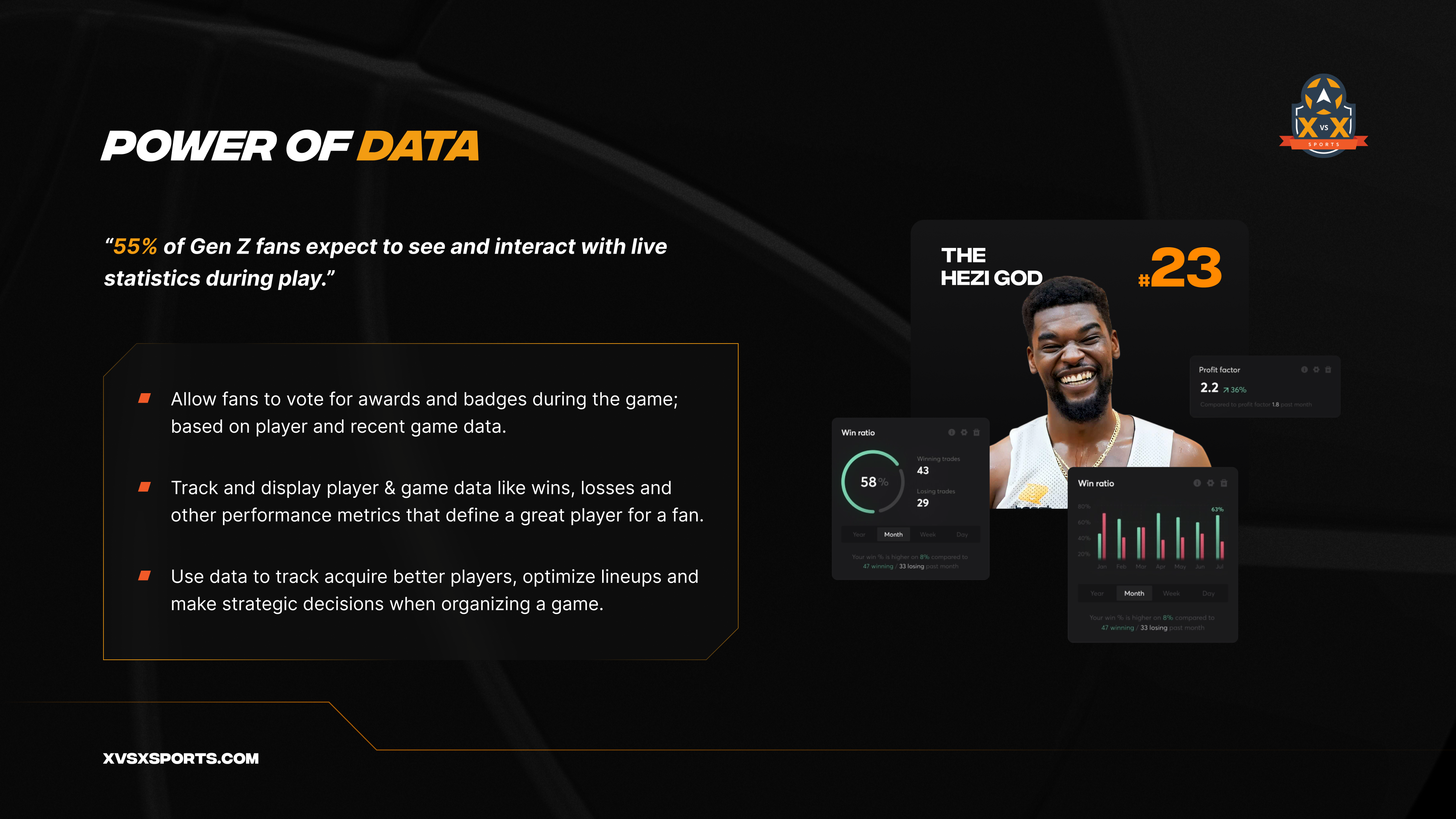 XvsX power of data basketball analytics product visual